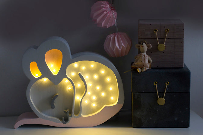 Little Lights Mouse lampe i træ