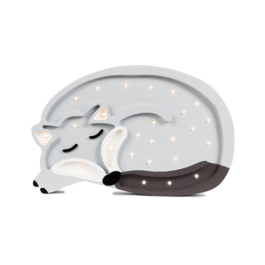 Little Lights Wolf lampe i træ