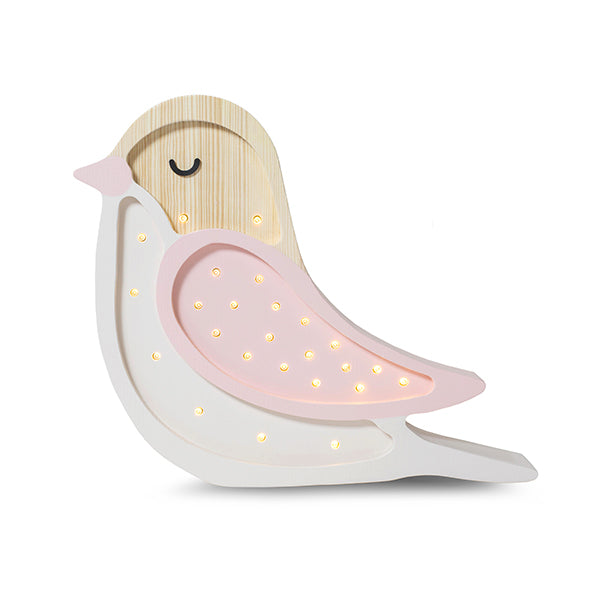 Little Lights Bird lampe i træ - flere farver