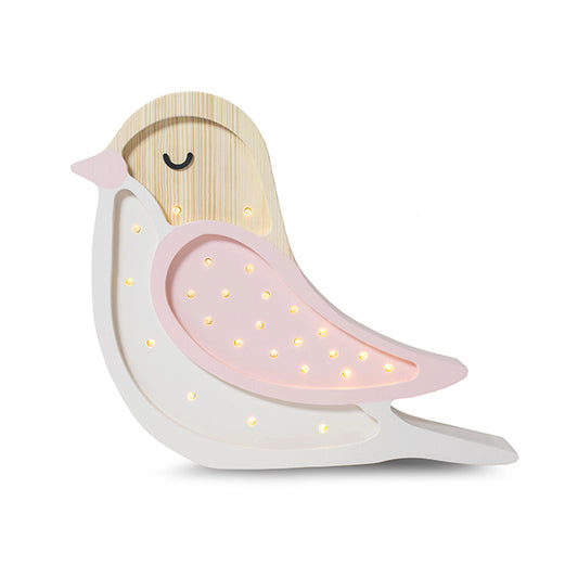 Little Lights Bird lampe i træ - flere farver