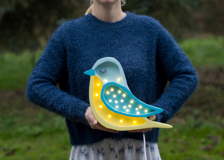Little Lights Bird lampe i træ - flere farver