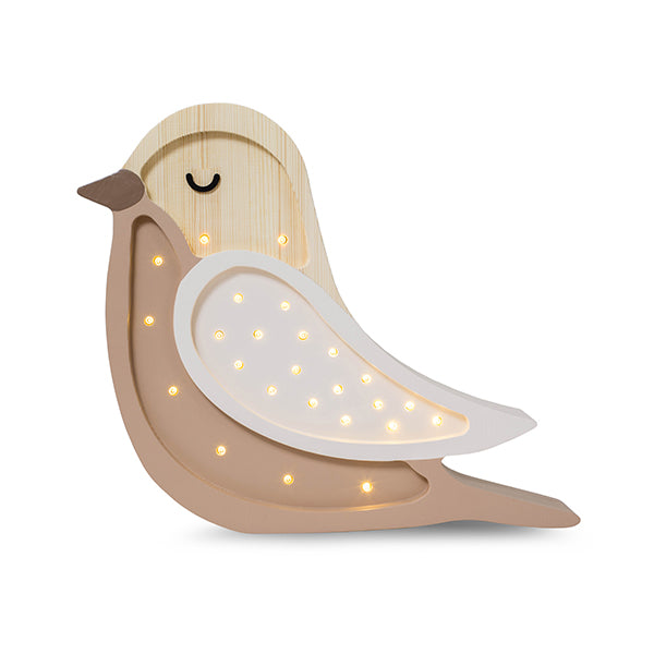Little Lights Bird lampe i træ - flere farver