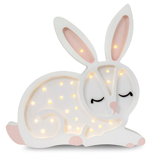 Little Lights Bunny lampe i træ - flere farver
