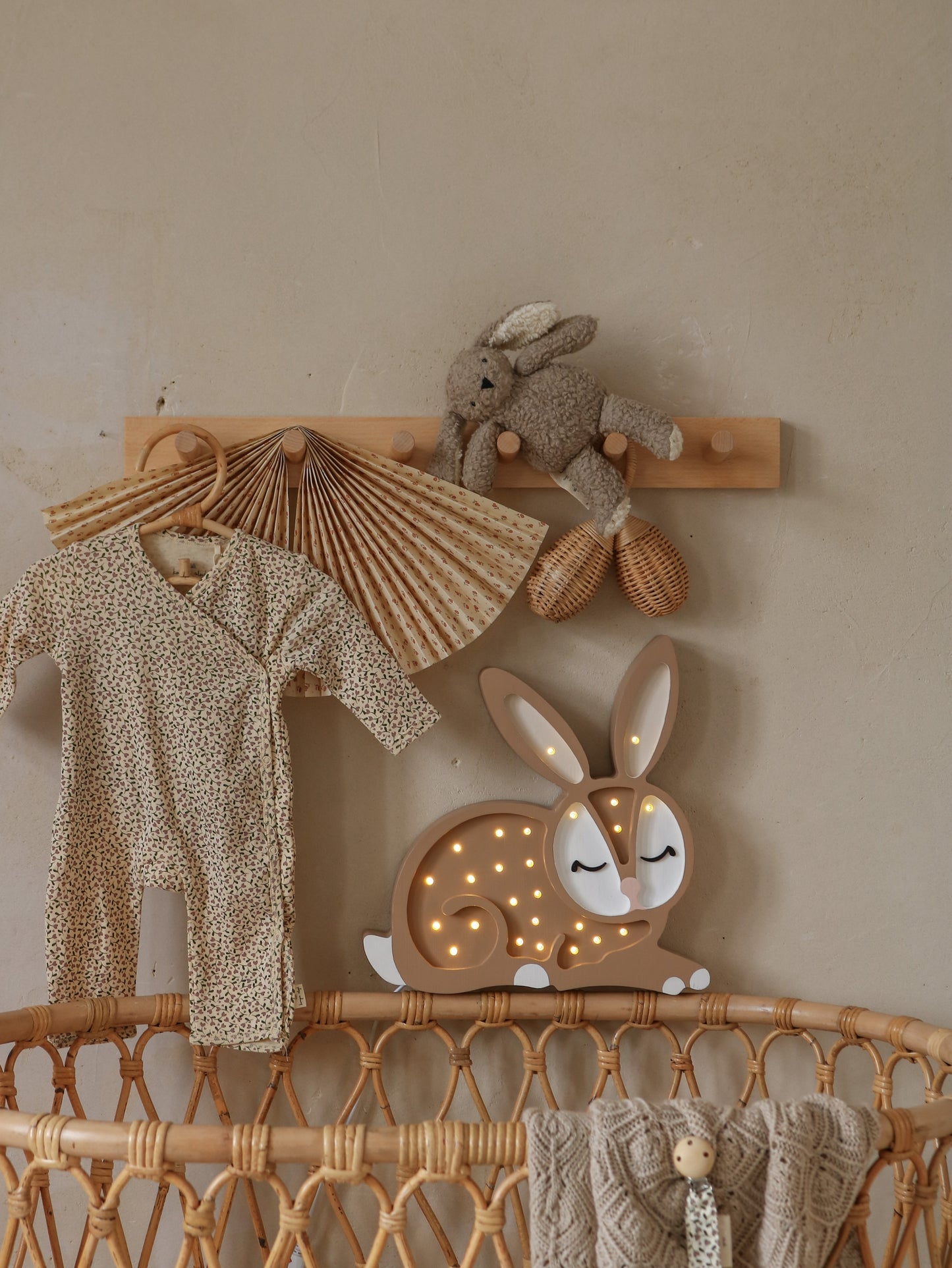Little Lights Bunny lampe i træ - flere farver