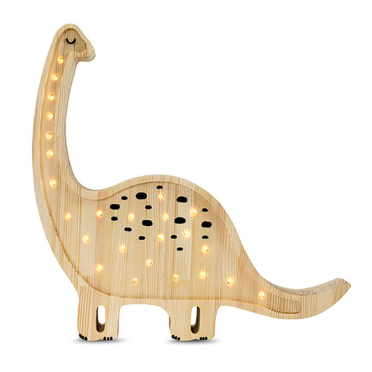 Little Lights Dino Diplodocus lampe i træ - flere farver