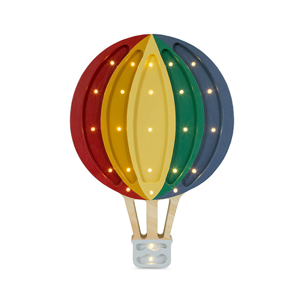 Little Lights Hot Air Balloon lampe i træ - flere farver