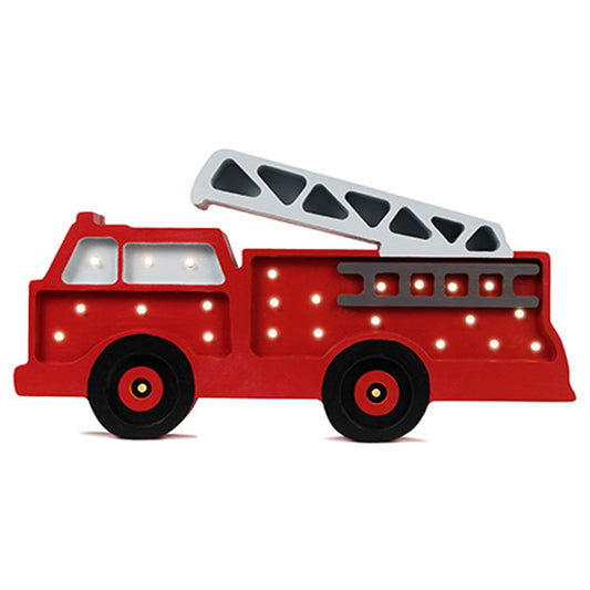 Little Lights Fire Truck lampe i træ