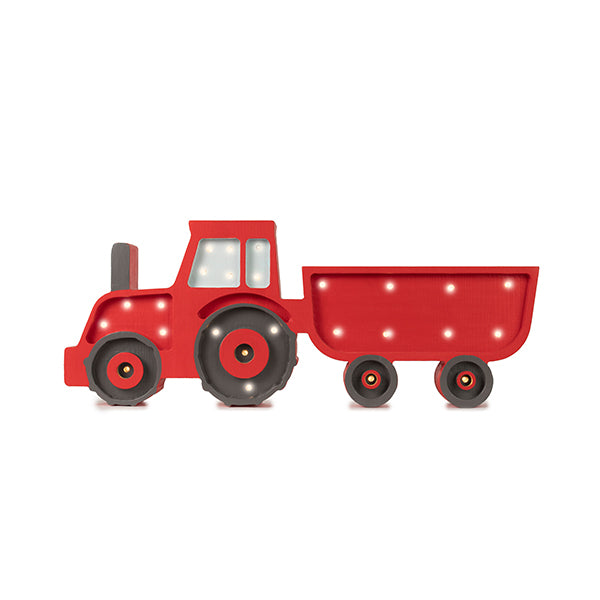 Little Lights Tractor lampe i træ - flere farver