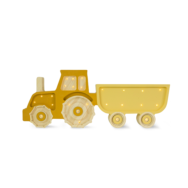 Little Lights Tractor lampe i træ - flere farver