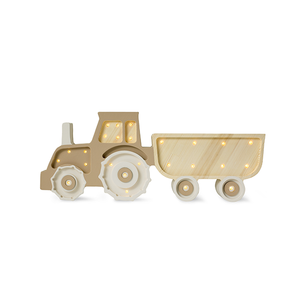 Little Lights Tractor lampe i træ - flere farver