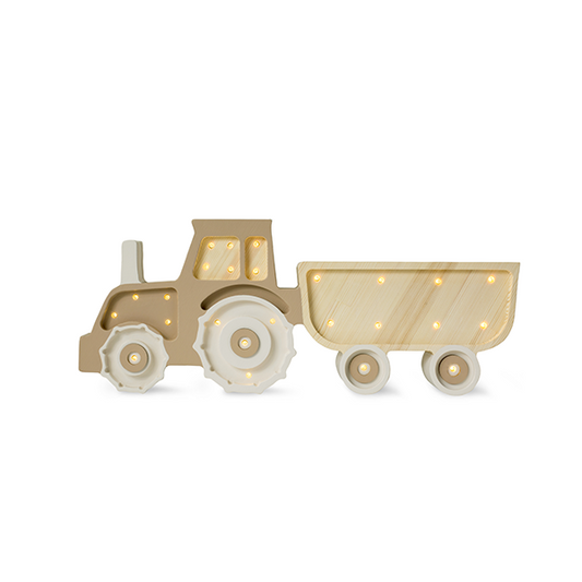 Little Lights Tractor lampe i træ - flere farver