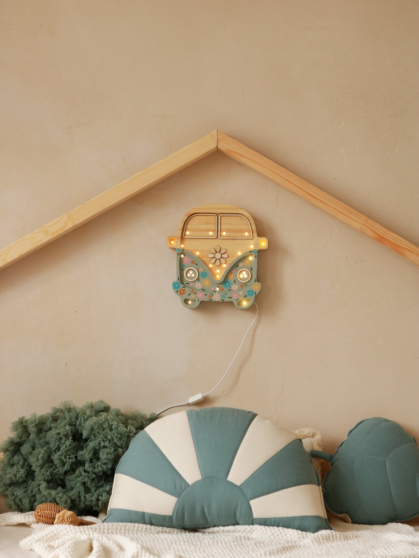 Little Lights Van lampe i træ - flere farver