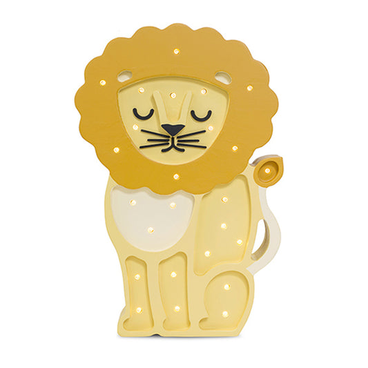 Little Lights Lion lampe i træ - flere farver