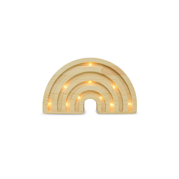 Little Lights Regnbue Mini lampe i træ - flere farver