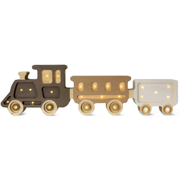 Little Lights Train lampe i træ - flere farver
