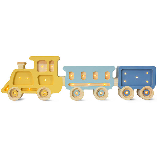 Little Lights Train lampe i træ - flere farver