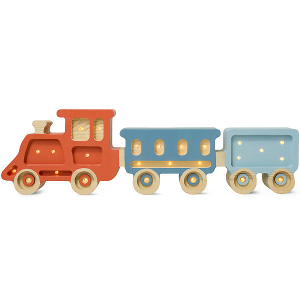 Little Lights Train lampe i træ - flere farver