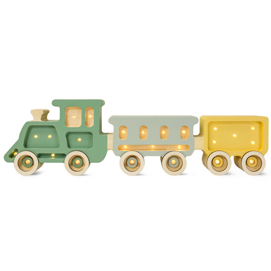 Little Lights Train lampe i træ - flere farver