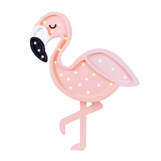 Little Lights Flamingo lampe i træ