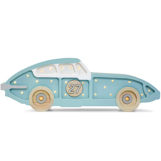 Little Lights Race Car lampe i træ - flere farver