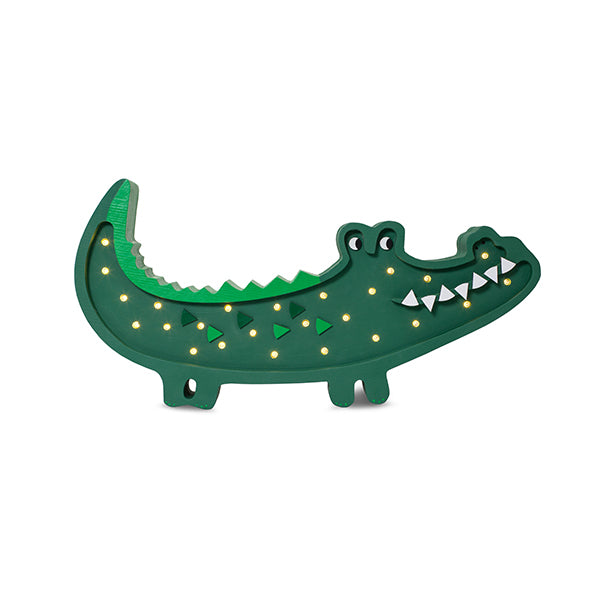Little Lights Crocodile lampe i træ - flere farver