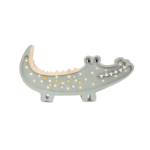 Little Lights Crocodile lampe i træ - flere farver
