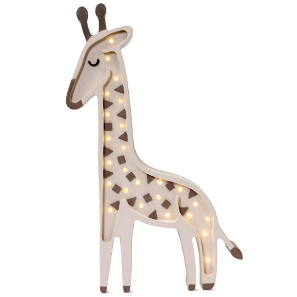 Little Lights Giraffe lampe i træ - flere farver