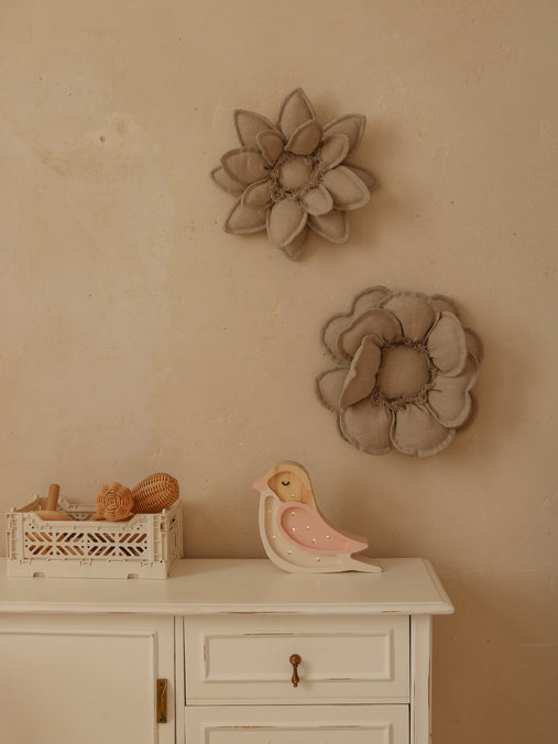 Little Lights Bird Mini lampe i træ - flere farver