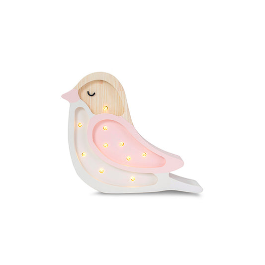 Little Lights Bird Mini lampe i træ - flere farver