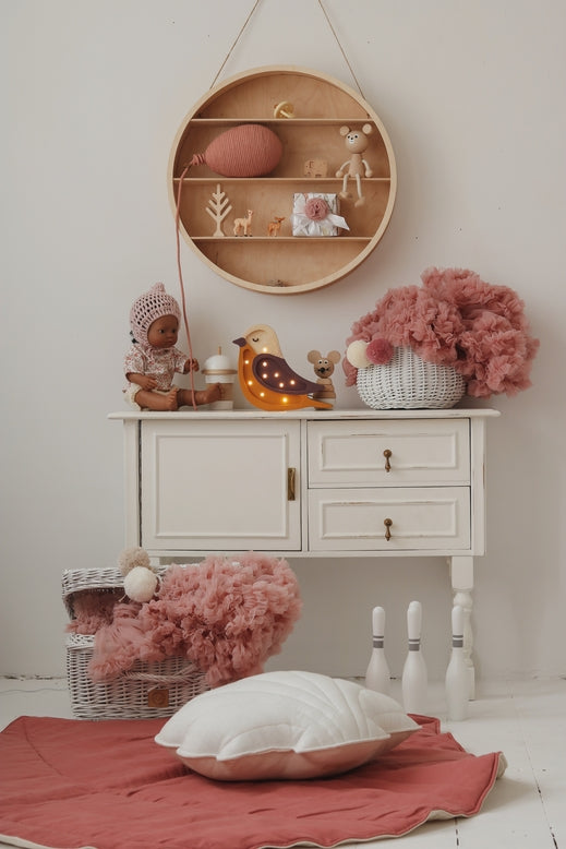 Little Lights Bird Mini lampe i træ - flere farver