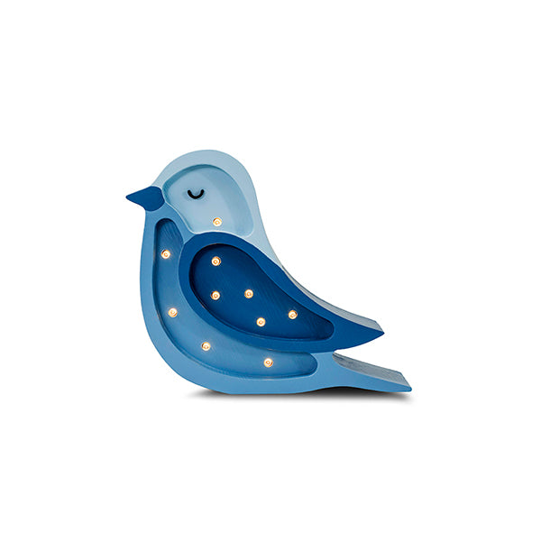 Little Lights Bird Mini lampe i træ - flere farver