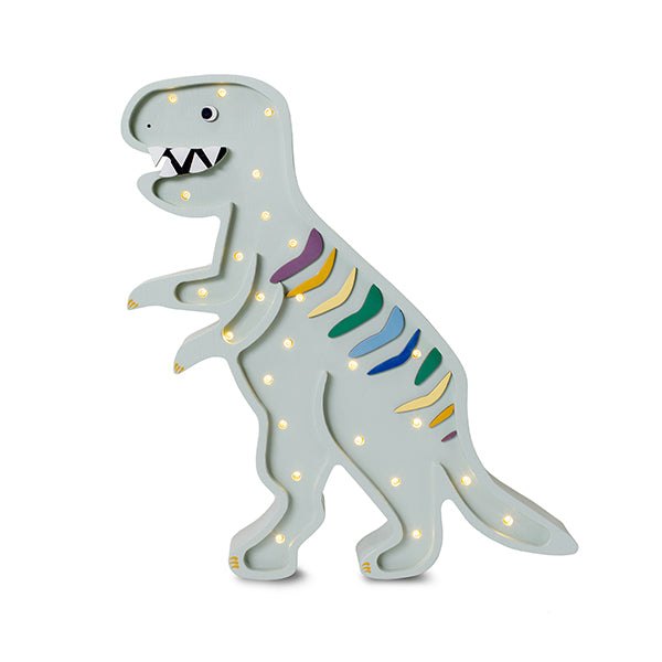 Little Lights Dino T.Rex lampe i træ - flere farver