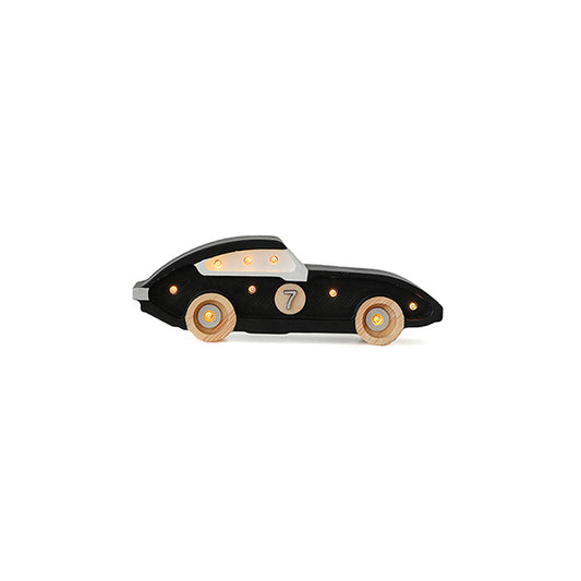 Little Lights Race Car Mini lampe i træ - flere farver