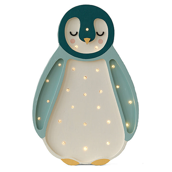 Little Lights Baby Penguin lampe i træ - flere farver