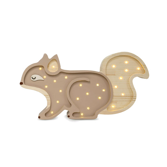 Little Lights Squirrel lampe i træ - flere farver