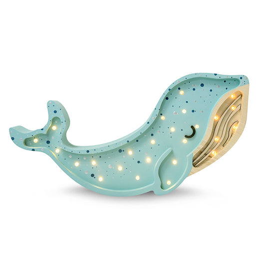 Little Lights Whale lampe i træ - flere farver