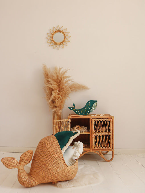 Little Lights Whale lampe i træ - flere farver