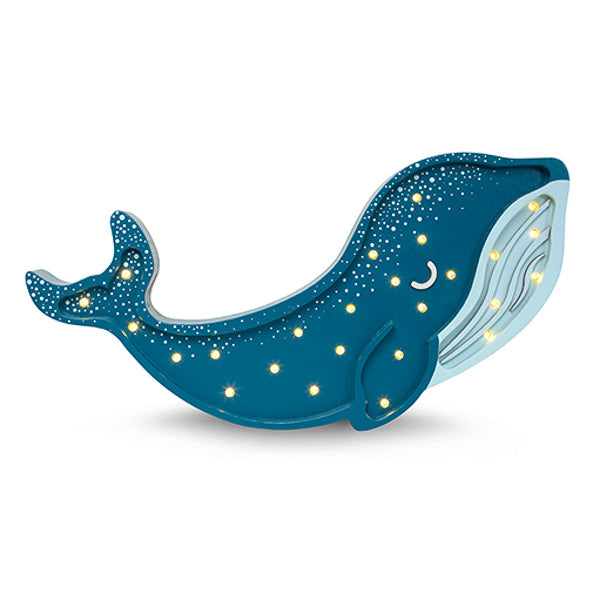 Little Lights Whale lampe i træ - flere farver