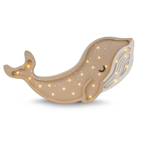 Little Lights Whale lampe i træ - flere farver