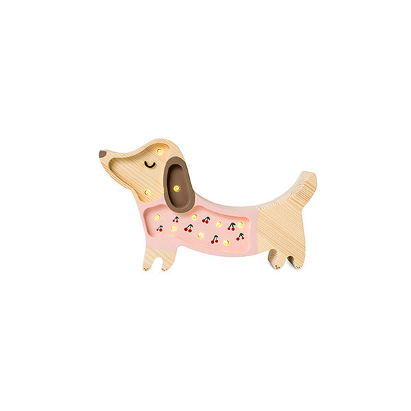 Little Lights Puppy Mini lampe i træ - flere farver