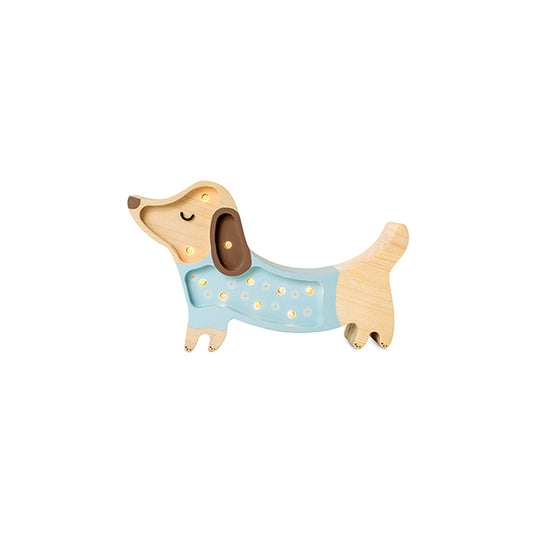 Little Lights Puppy Mini lampe i træ - flere farver