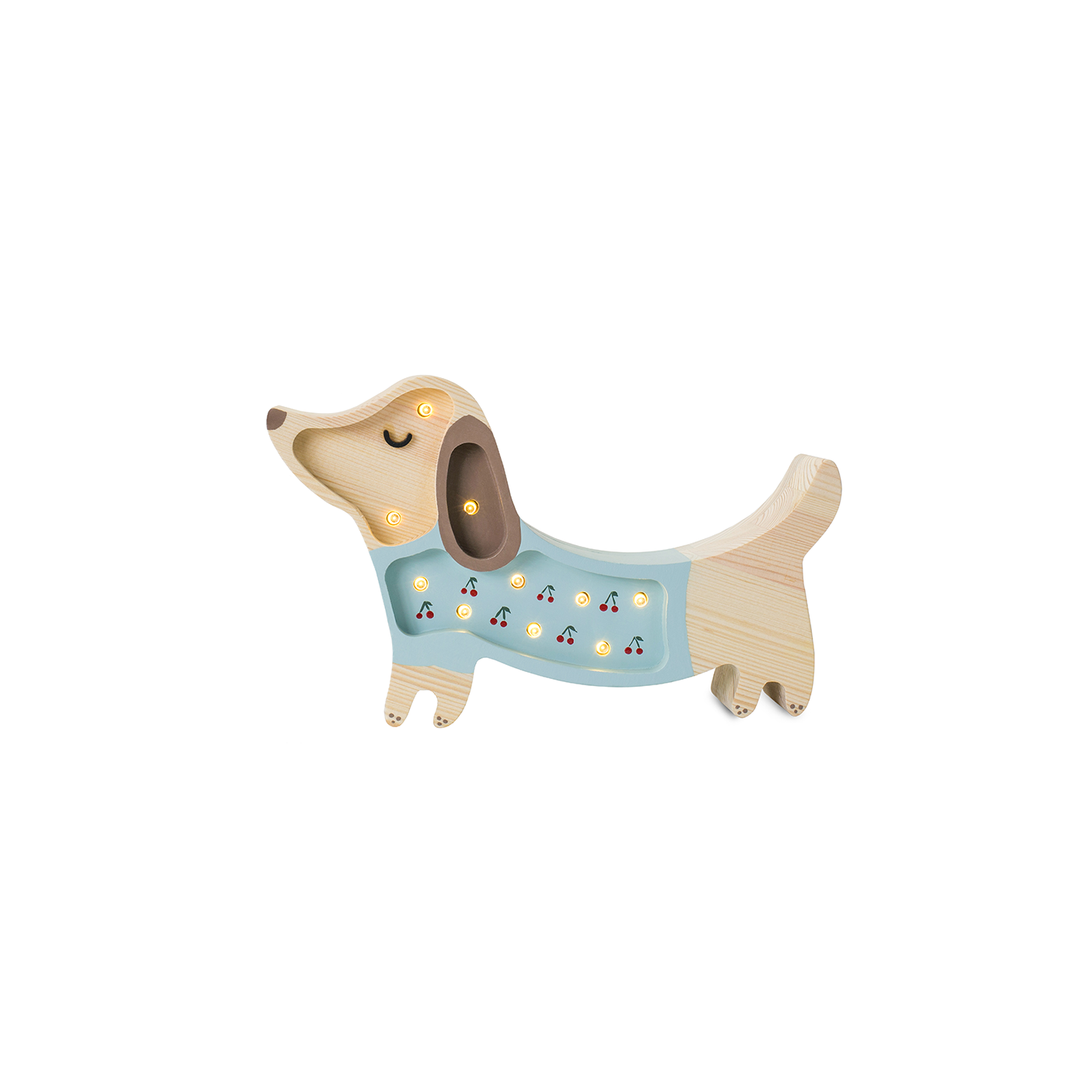 Little Lights Puppy Mini lampe i træ - flere farver