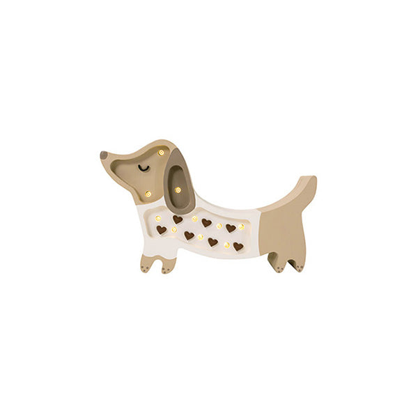 Little Lights Puppy Mini lampe i træ - flere farver