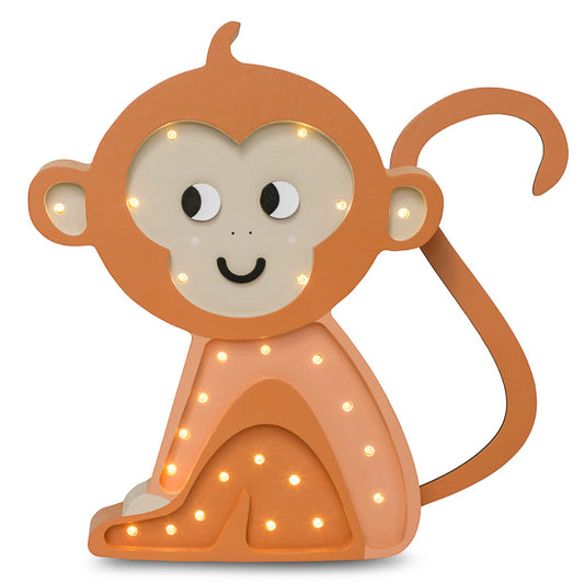Little Lights Monkey lampe i træ - flere farver