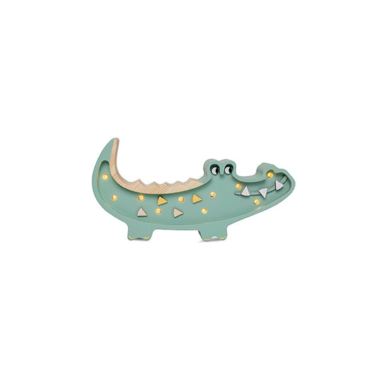 Little Lights Crocodile Mini lampe i træ - flere farver