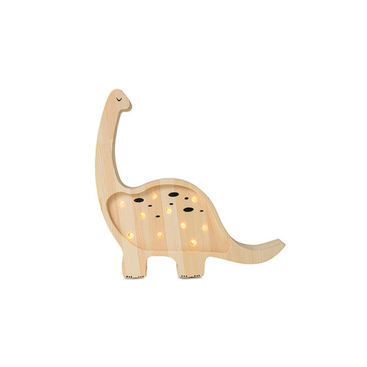 Little Lights Dino Mini lampe i træ - flere farver