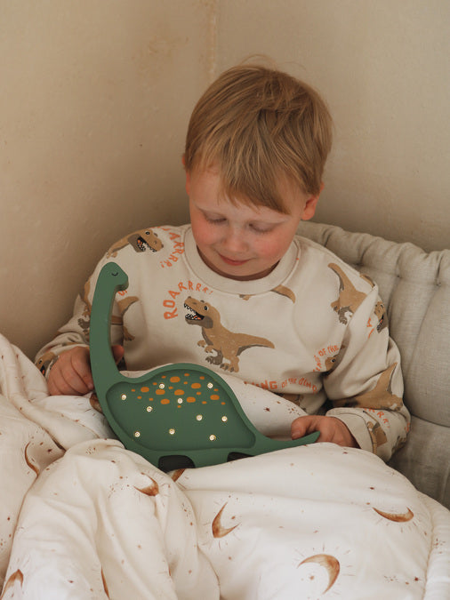 Little Lights Dino Mini lampe i træ - flere farver