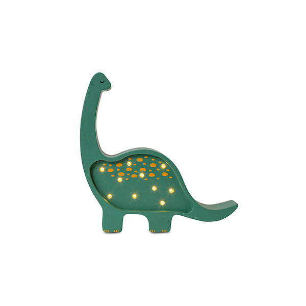 Little Lights Dino Mini lampe i træ - flere farver