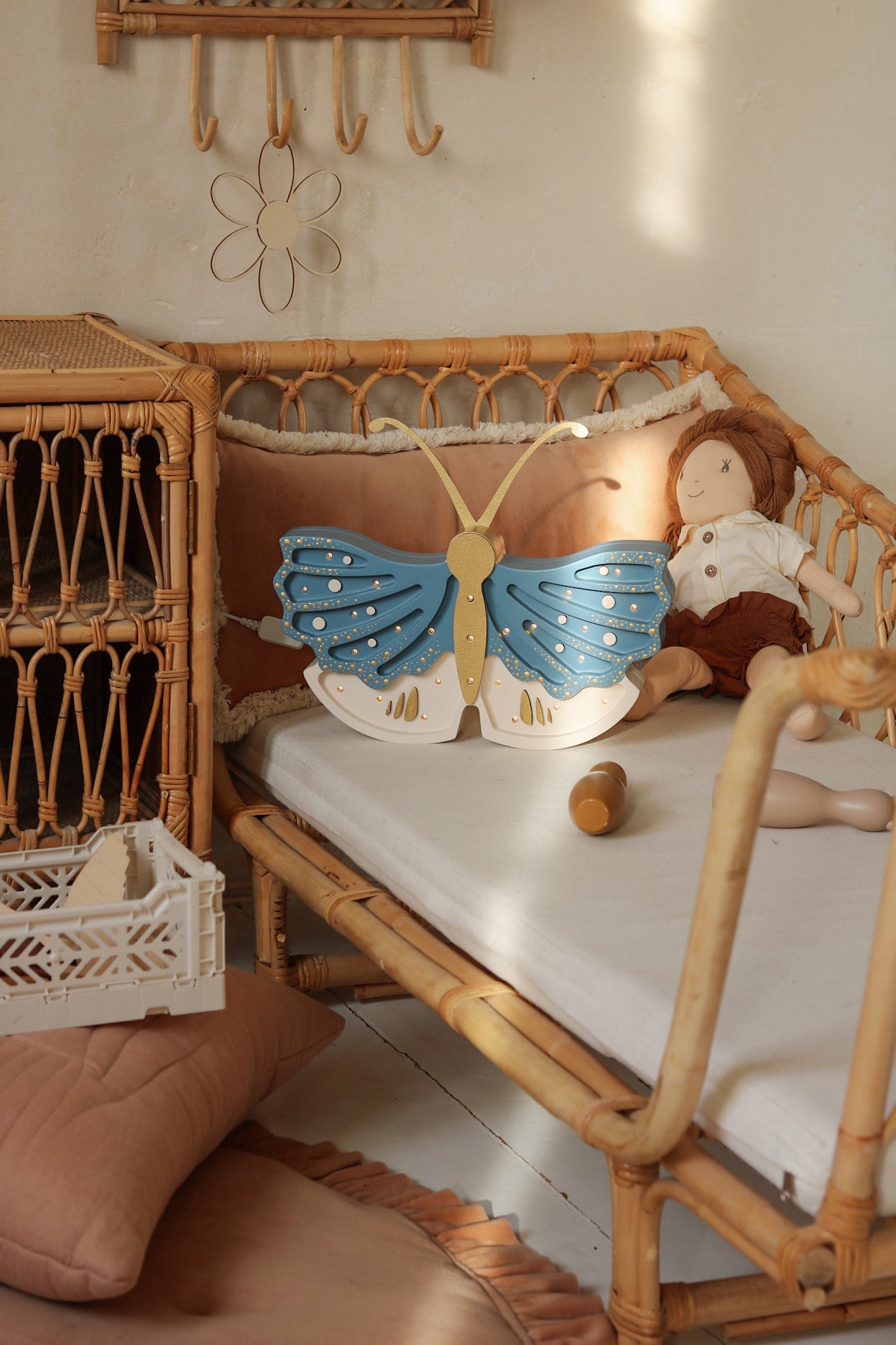 Little Lights Butterfly lampe i træ - flere farver