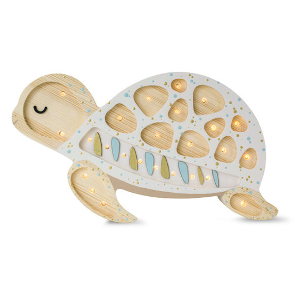 Little Lights Turtle lampe i træ - flere farver